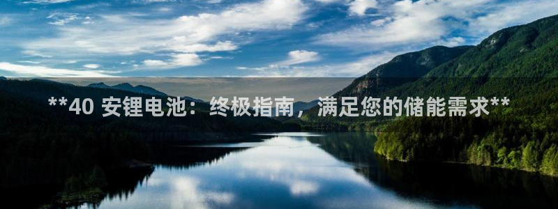 尊龙凯时vip：**40 安锂电池：终极指南，满足您的储能需求**