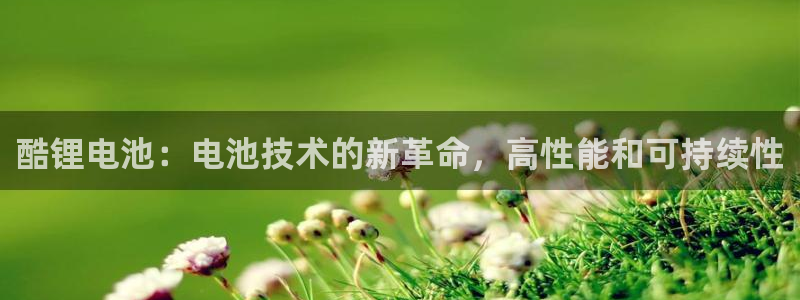 z6com尊龙凯时百家乐：酷锂电池：电池技术的新革命，高性能和可持续性