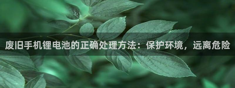 凯时K8国际：废旧手机锂电池的正确处理方