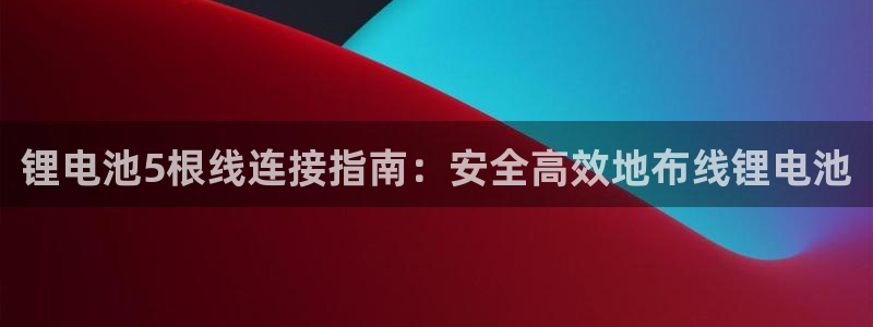 尊龙app官网登录：锂电池5根线连接指南：安全高效地布线锂电池